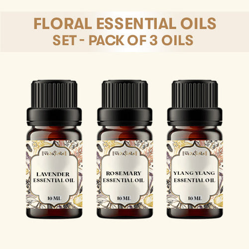 Floral Essential Oils Set - Pack of 3 Oils