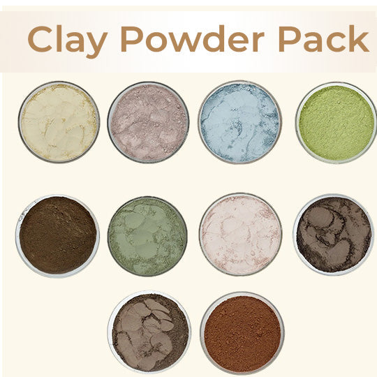 Clay Powder Combo Pack of 10 - 100 Gm Each